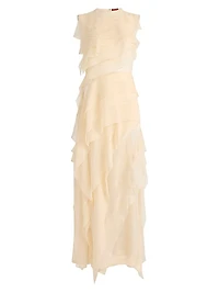 Gigi Ruffled Silk Maxi Dress