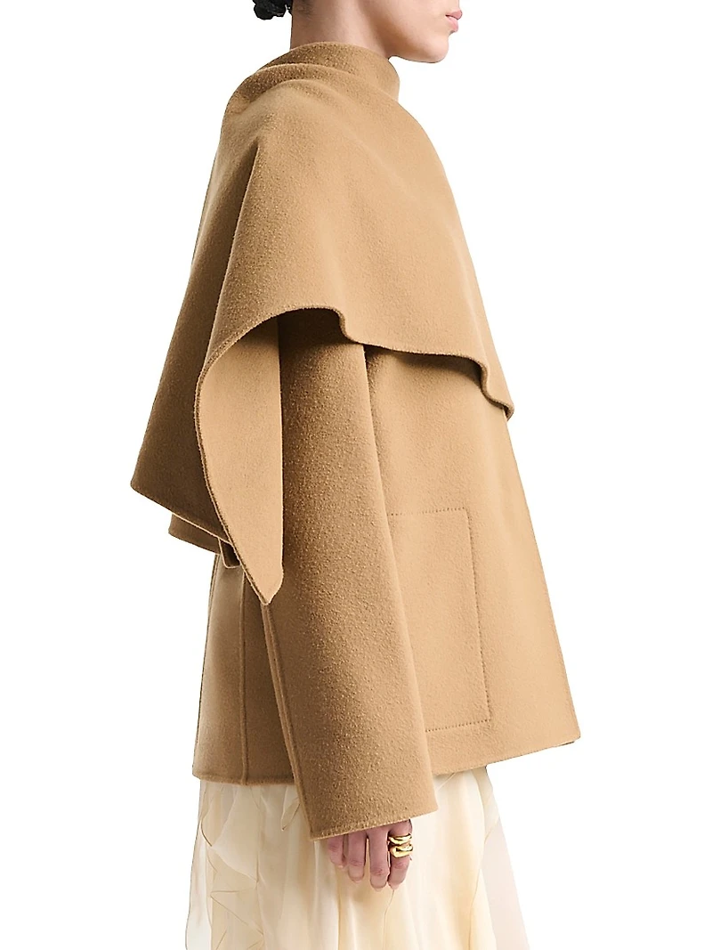 Dak Virgin Wool-Blend Wrap Coat