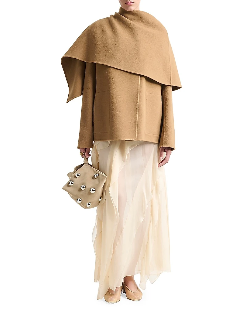 Dak Virgin Wool-Blend Wrap Coat