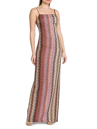 Chevron Raschel Maxi Dress