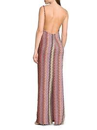 Chevron Raschel Maxi Dress