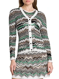 Slim-Fit Chevron Cardigan