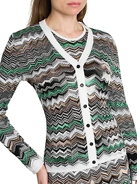 Slim-Fit Chevron Cardigan