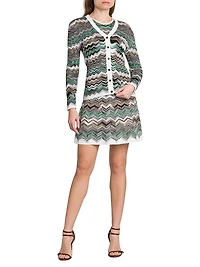 Slim-Fit Chevron Cardigan