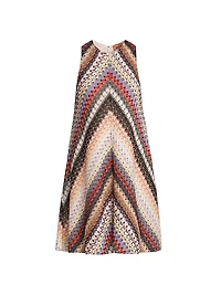 Chevron Sleeveless A-Line Minidress