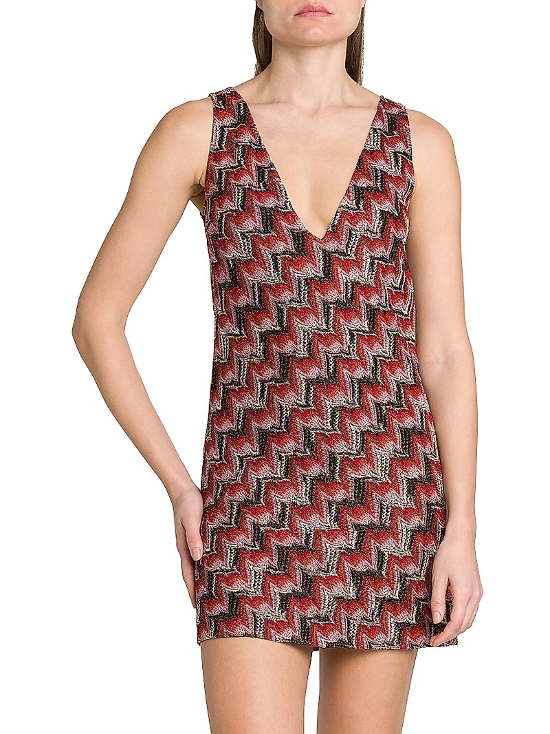 Zig-Zag Knit Shift Dress