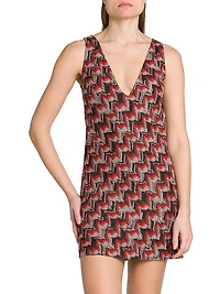 Zig-Zag Knit Shift Dress