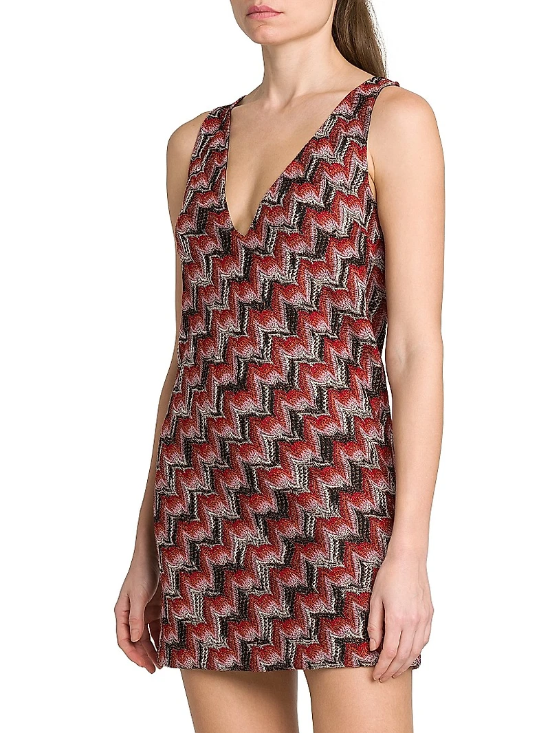 Zig-Zag Knit Shift Dress