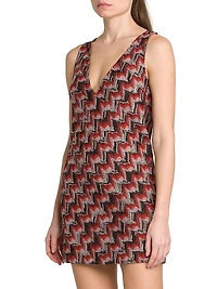 Zig-Zag Knit Shift Dress