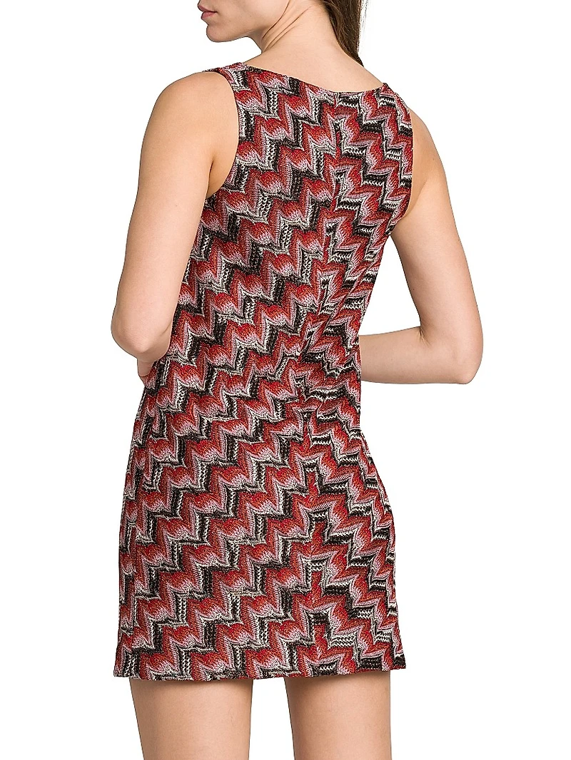 Zig-Zag Knit Shift Dress