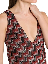 Zig-Zag Knit Shift Dress
