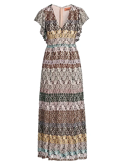 Metallic Knit Maxi Dress