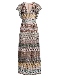 Metallic Knit Maxi Dress