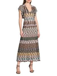 Metallic Knit Maxi Dress