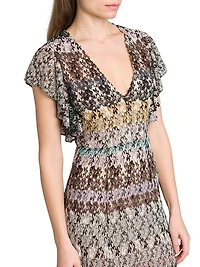 Metallic Knit Maxi Dress