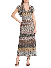 Metallic Knit Maxi Dress