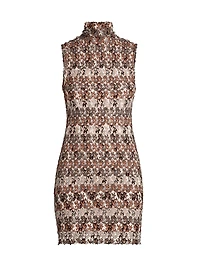 Rolled-Neck Knit Minidress