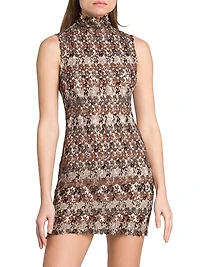 Rolled-Neck Knit Minidress
