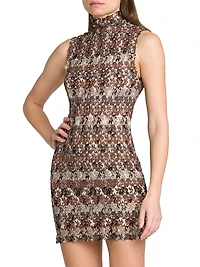 Rolled-Neck Knit Minidress