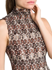 Rolled-Neck Knit Minidress
