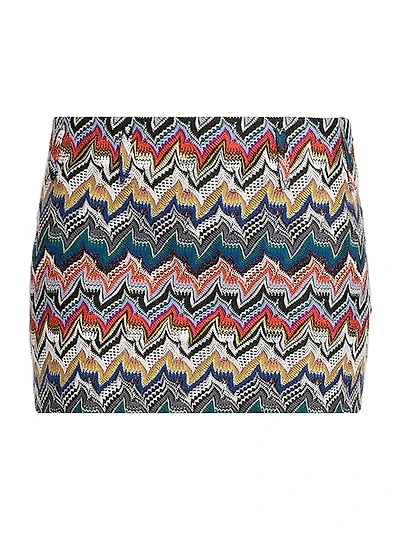 Zig-Zag Knit Miniskirt