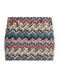 Zig-Zag Knit Miniskirt