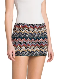 Zig-Zag Knit Miniskirt