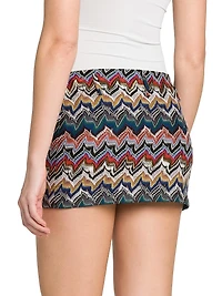 Zig-Zag Knit Miniskirt
