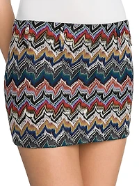 Zig-Zag Knit Miniskirt