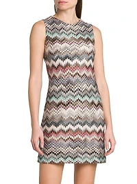Zig-Zag Sleeveless Minidress