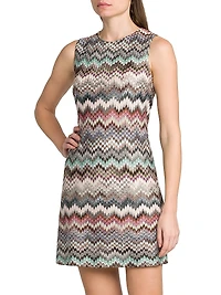 Zig-Zag Sleeveless Minidress