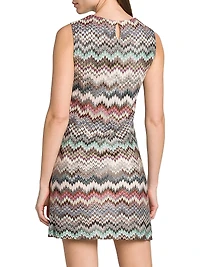 Zig-Zag Sleeveless Minidress