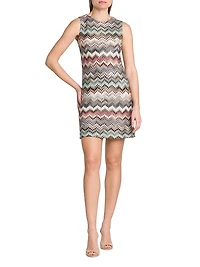 Zig-Zag Sleeveless Minidress