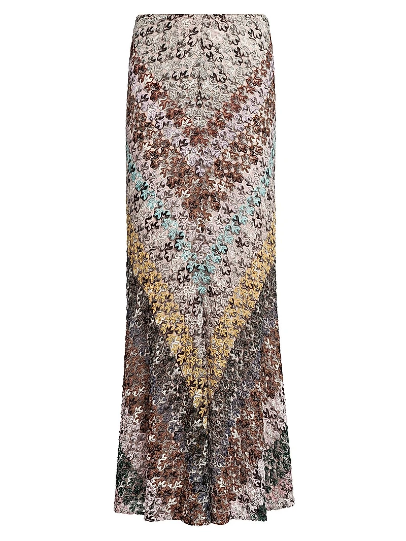 Zig-Zag Knit Maxi Skirt