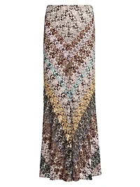 Zig-Zag Knit Maxi Skirt