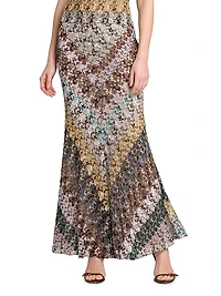 Zig-Zag Knit Maxi Skirt