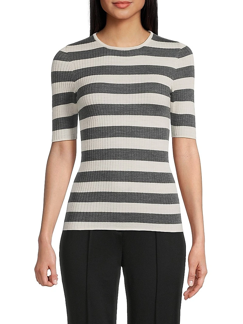 Striped Merino Wool Top
