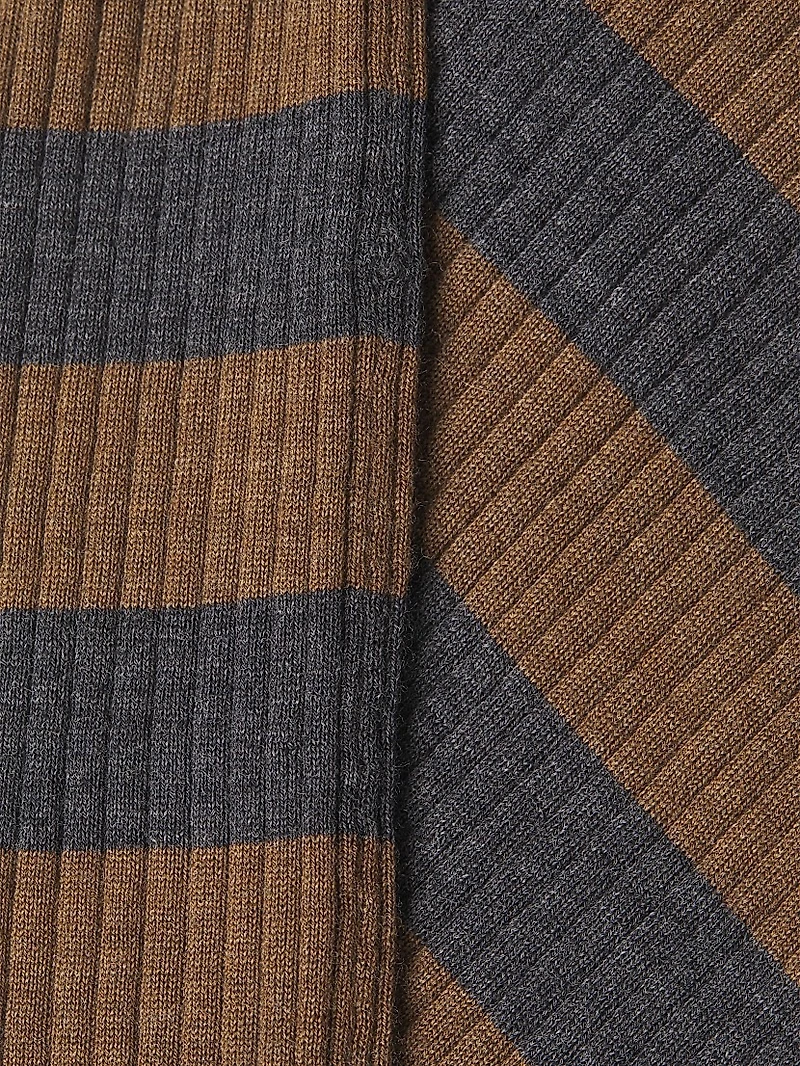 Striped Merino Wool Long-Sleeve Top