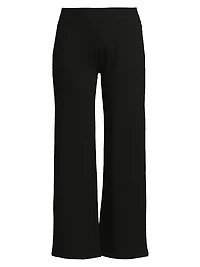 French Terry Wide-Leg Pants