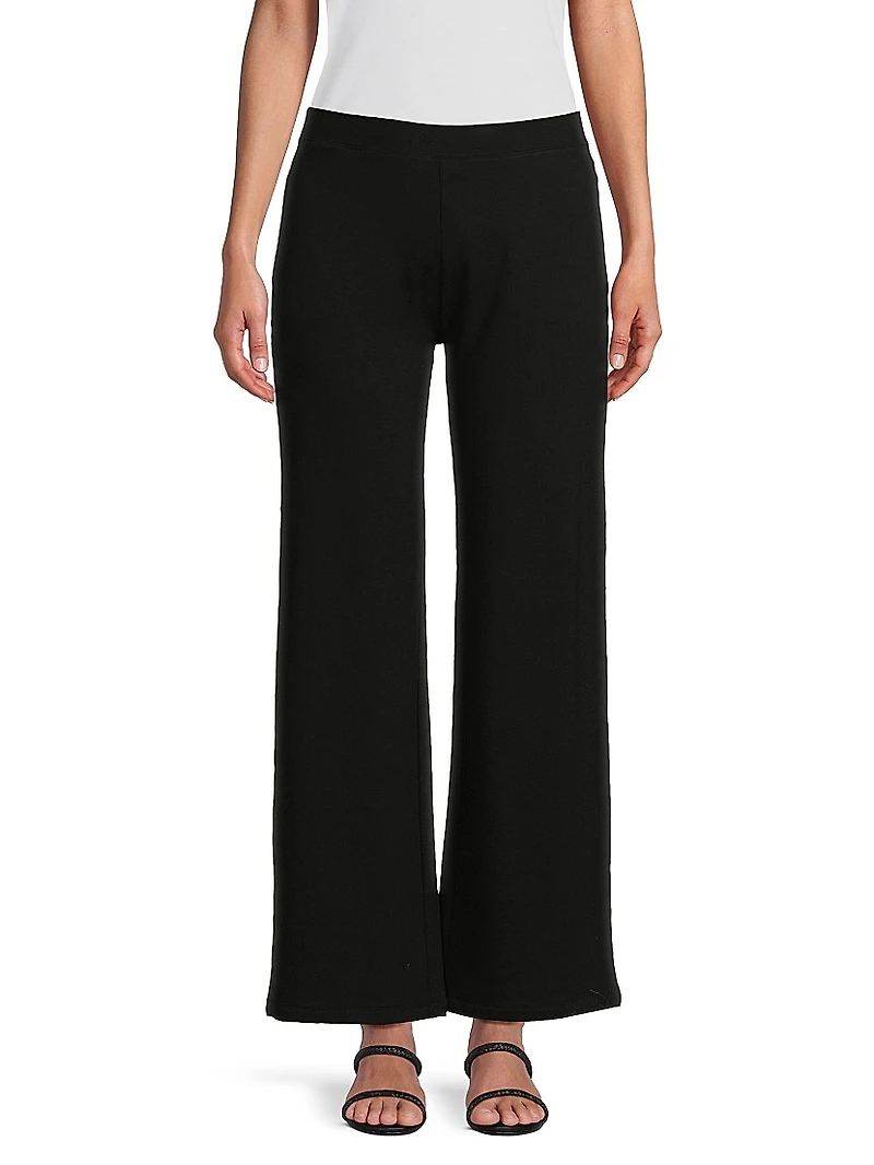 French Terry Wide-Leg Pants
