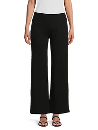 French Terry Wide-Leg Pants