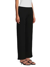 French Terry Wide-Leg Pants