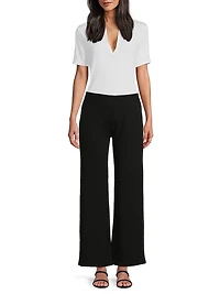 French Terry Wide-Leg Pants
