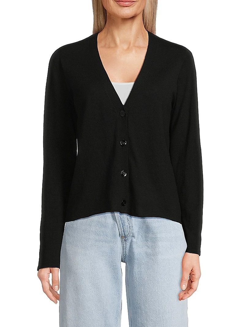 V-Neck Knit Cardigan