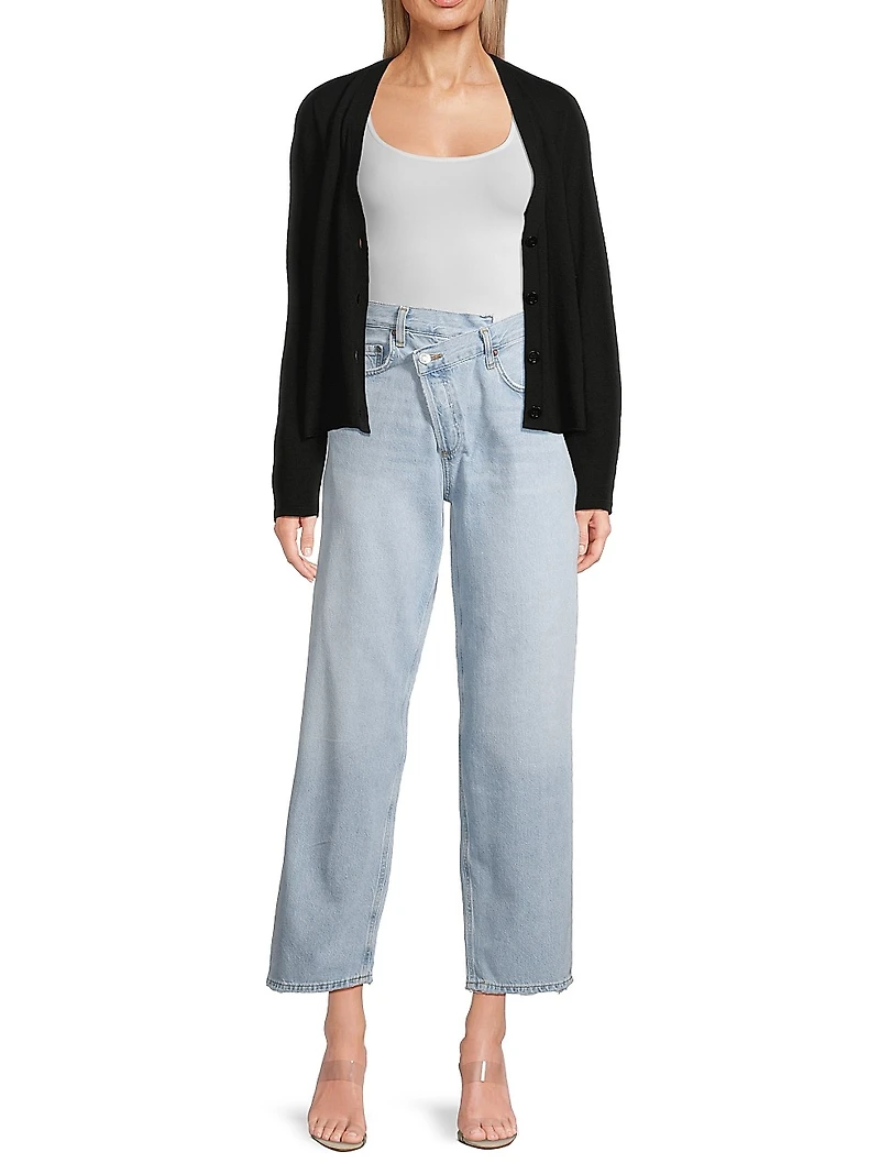 V-Neck Knit Cardigan