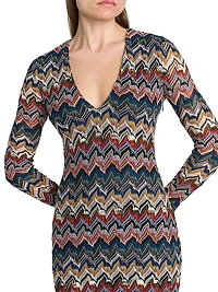 Zig-Zag Knit Midi-Dress