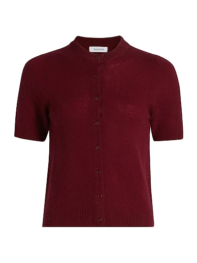 Coastal Cashmere Short-Sleeve Cardigan