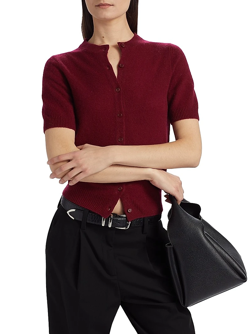 Coastal Cashmere Short-Sleeve Cardigan