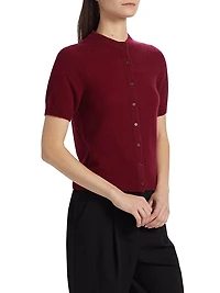 Coastal Cashmere Short-Sleeve Cardigan