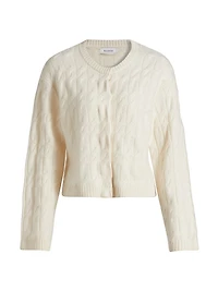 Cable Knit Cashmere Cardigan